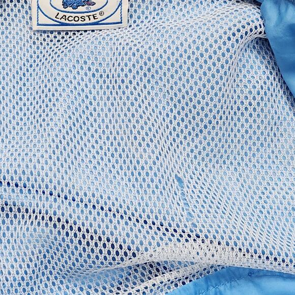 VINTAGE IZOD LACOSTE Jacket Mens Medium Blue Windbreaker 90s Retro Vented Light - Picture 15 of 15